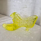 Fenton Yellow Uranium Glass Shoe