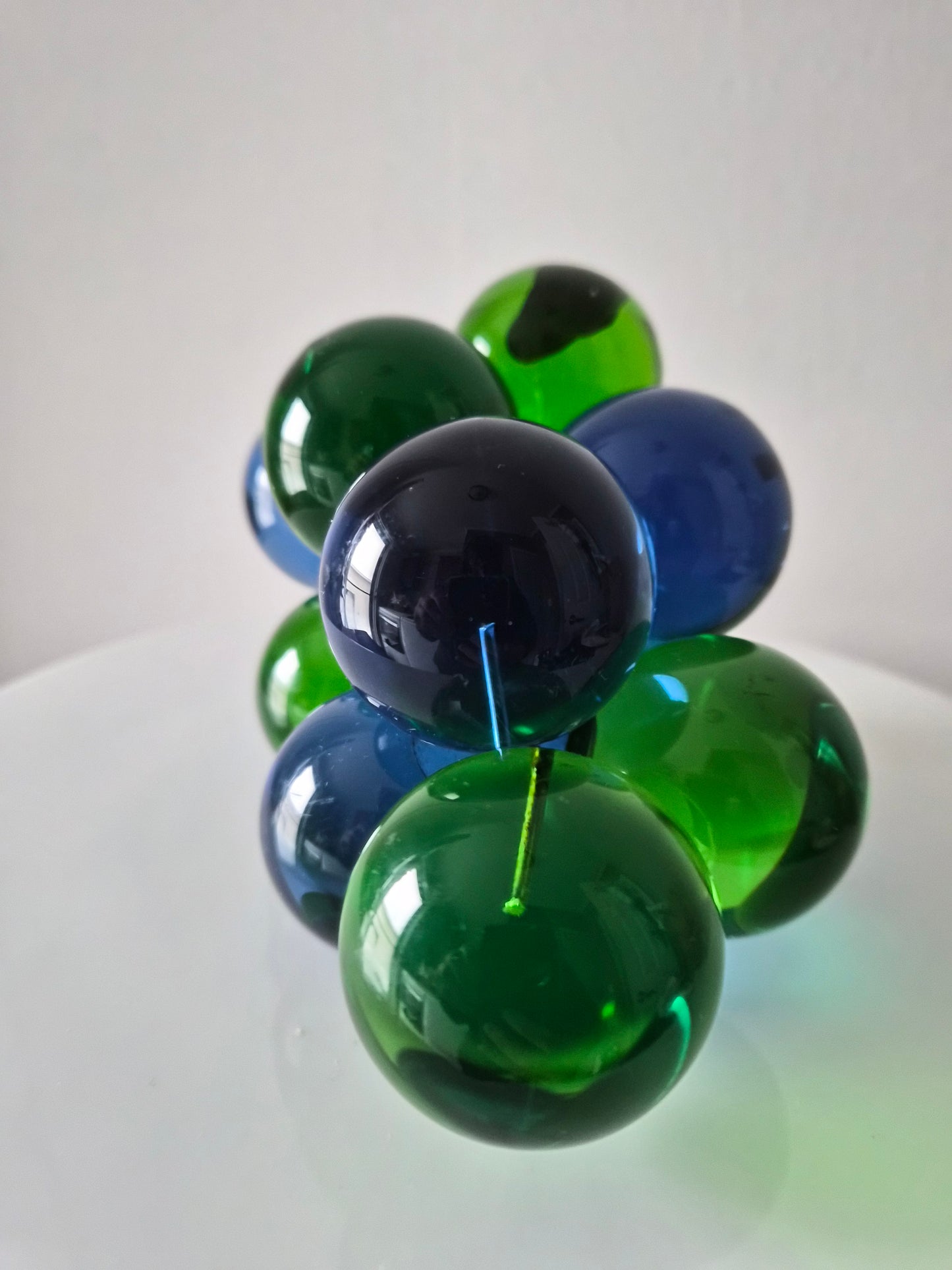 Retro Lucite Blue Green Grape Cluster