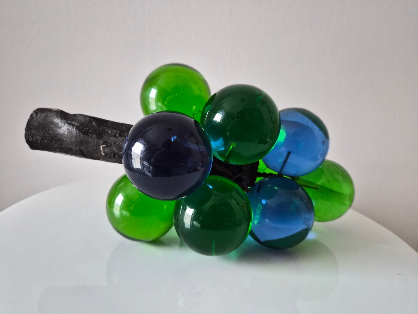 Retro Lucite Blue Green Grape Cluster