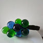 Retro Lucite Blue Green Grape Cluster