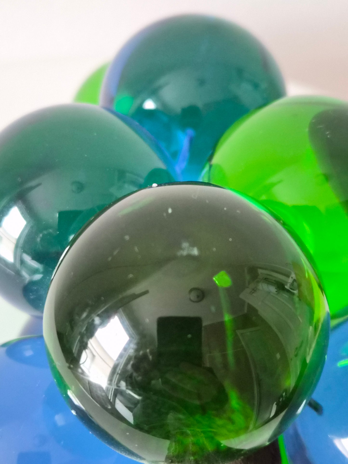 Retro Lucite Blue Green Grape Cluster