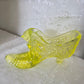 Fenton Yellow Uranium Glass Shoe