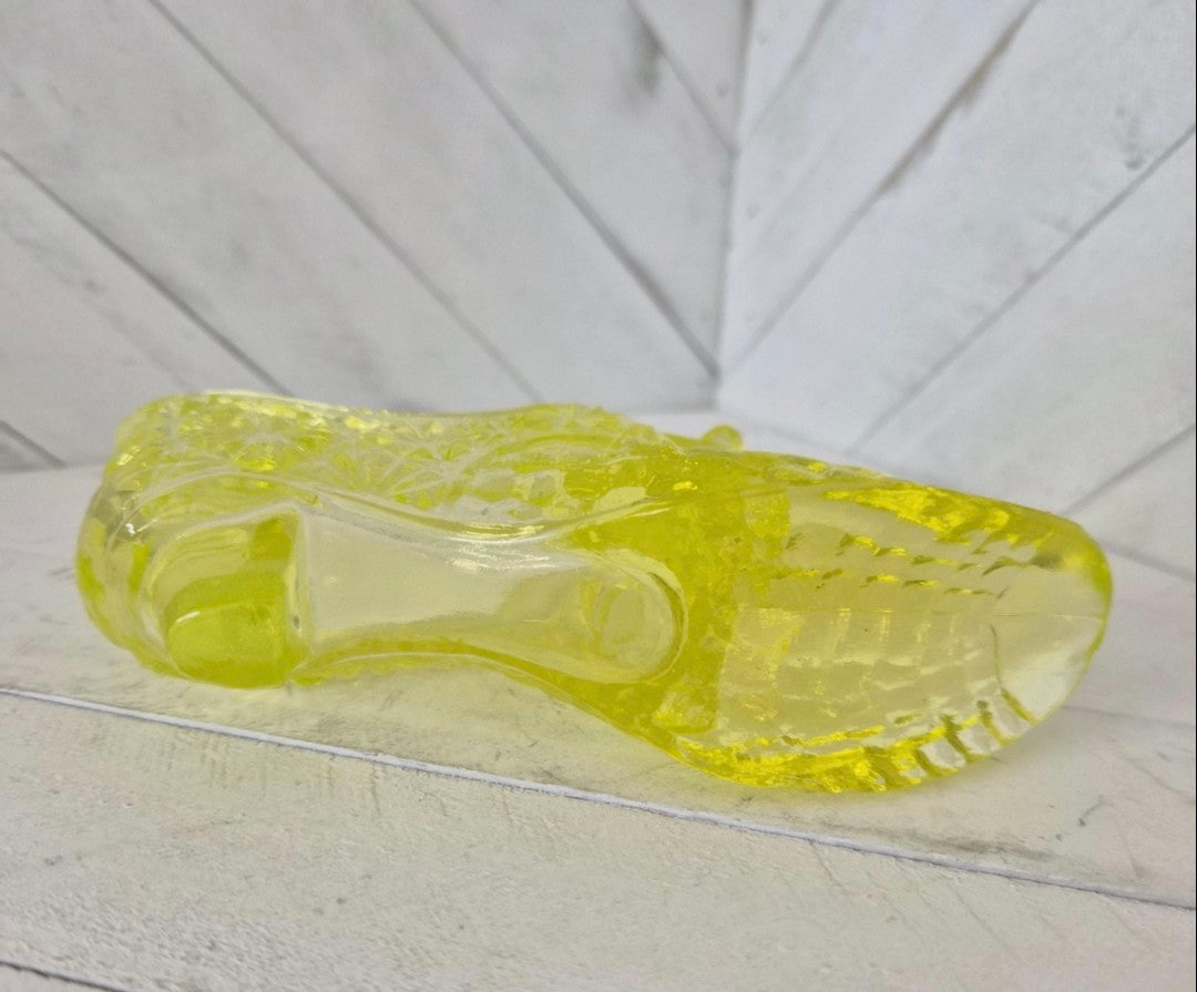 Uranium Fenton Glass Shoe