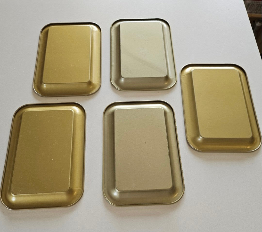 Daisy Mini Metal Coaster Trays (5)