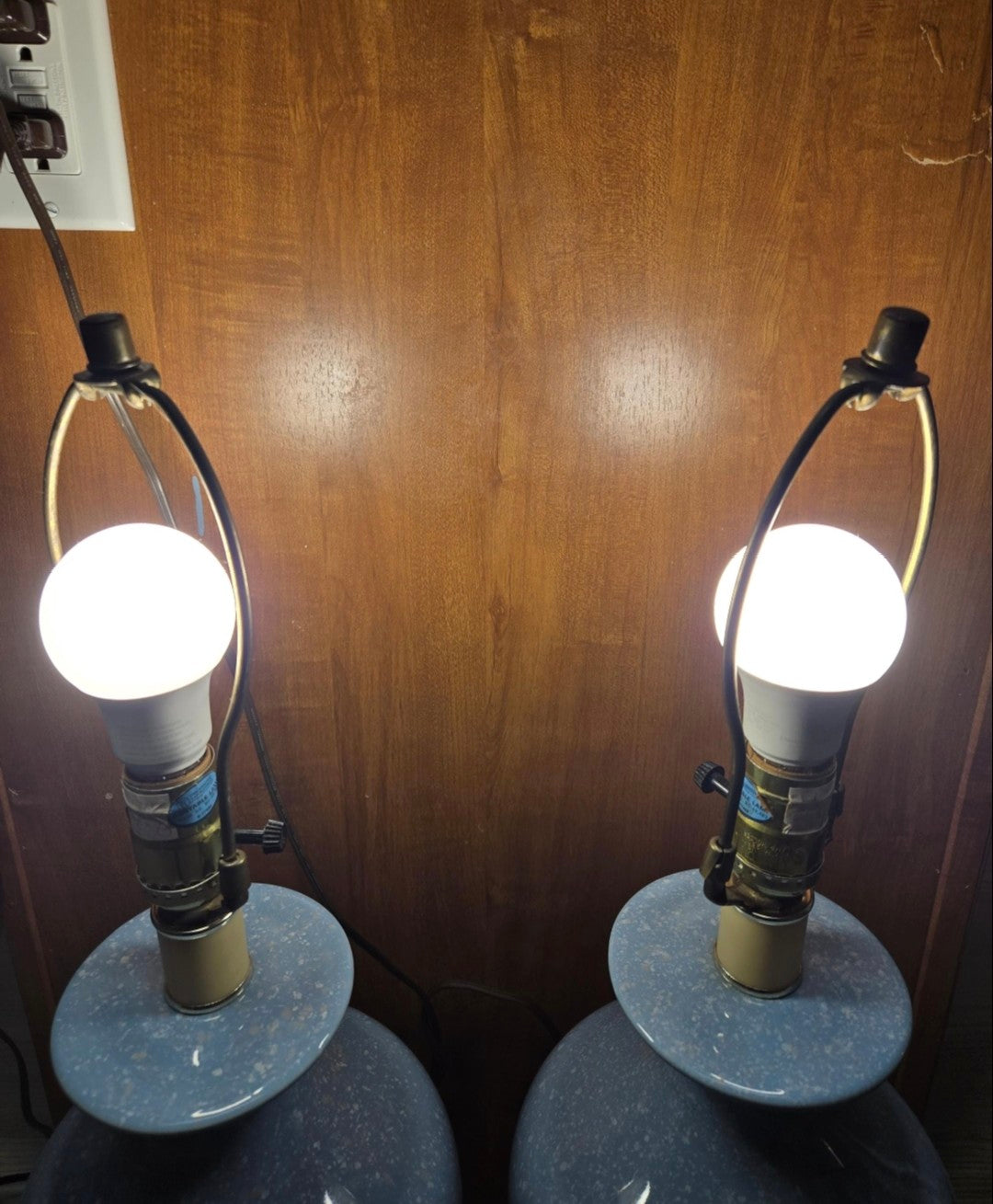 Ceramic Speckle Table Lamps (2)