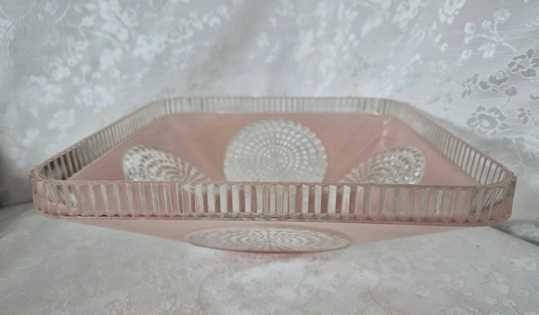 Pink Art Deco Glass Ceiling Shade