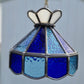 Blue Stained Glass Swag Light