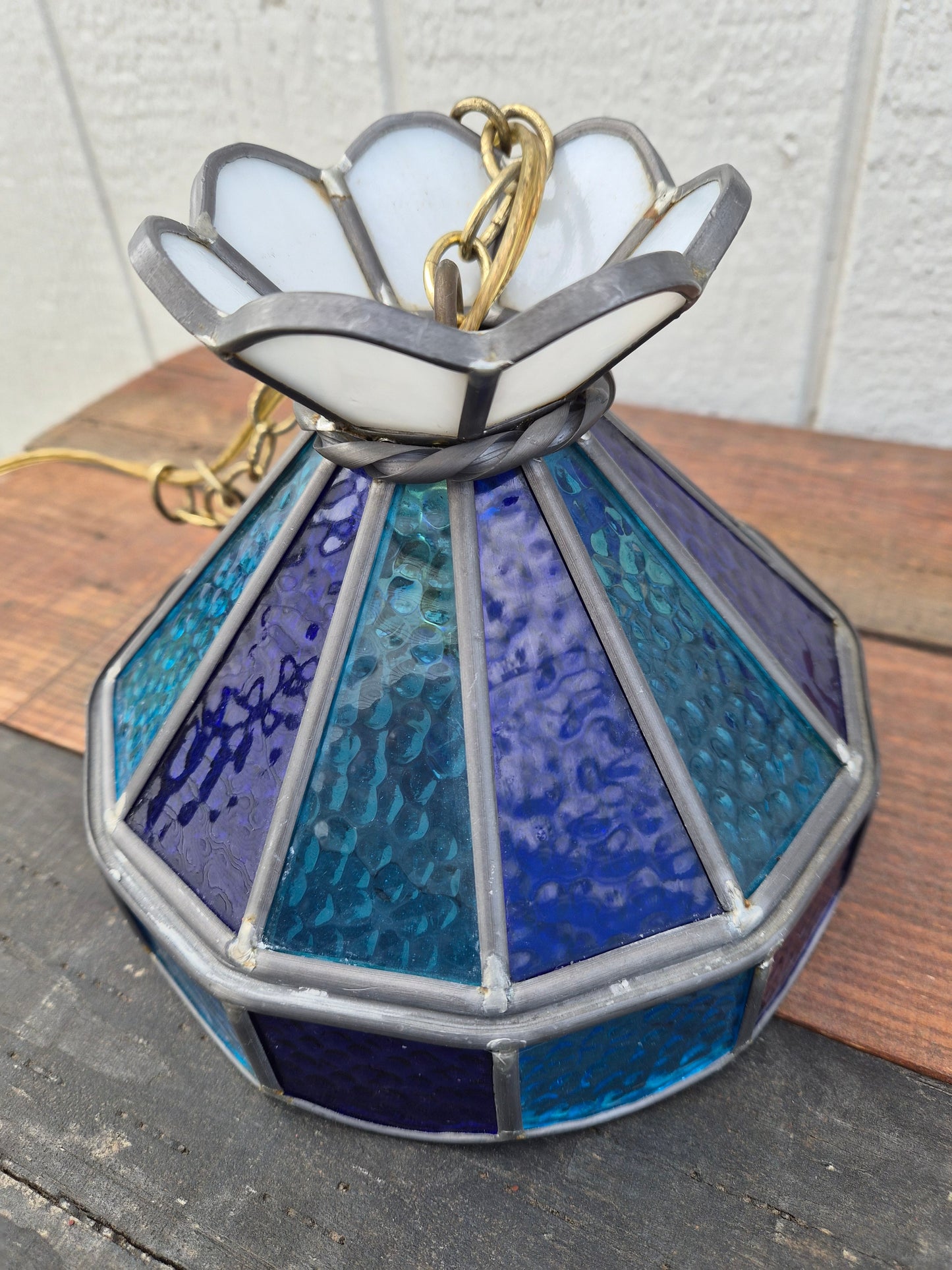 Swag Stained Glass Ceiling Light