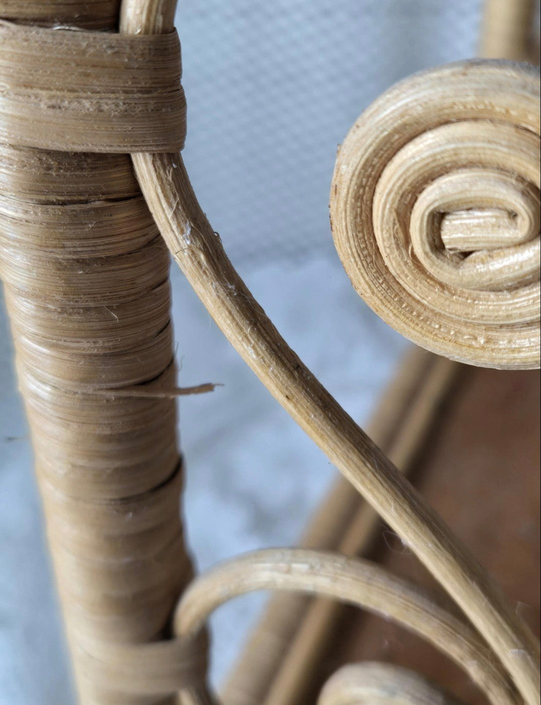 Vintage Rattan & Wicker Wall Shelf
