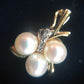 Cultured Pearl and Diamond Accent 14K Yellow Gold Pendant