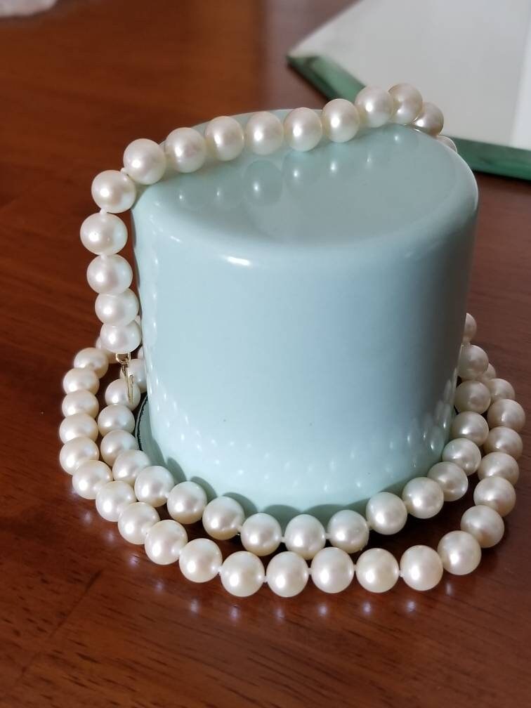 Vintage Necklace Strand of Pearls 14K