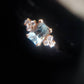 Estate Emerald Cut Genuine Aquamarine and Diamond Ring 14K -Local in-store pickup only.