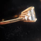 Estate Emerald Cut Genuine Aquamarine and Diamond Ring 14K -Local in-store pickup only.