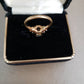 Estate Emerald Cut Genuine Aquamarine and Diamond Ring 14K -Local in-store pickup only.