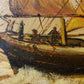 Vintage Schooner Oil Painting Signed