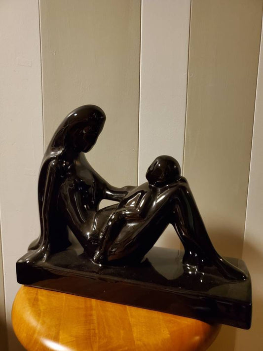 Vintage Haeger Mother and Child Ceramic Sculpture