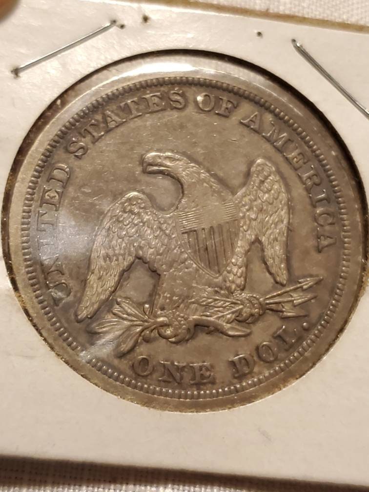 1847 Seated Liberty Silver Dollar Coin