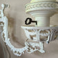 Victorian Repurposed Cast Iron Oil Lamp Holder and Light