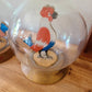 Vintage Glass Chicken Bubble Banks