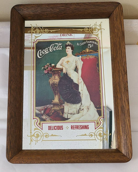 George Nathan Drink Coca-Cola Framed Mirror Ad