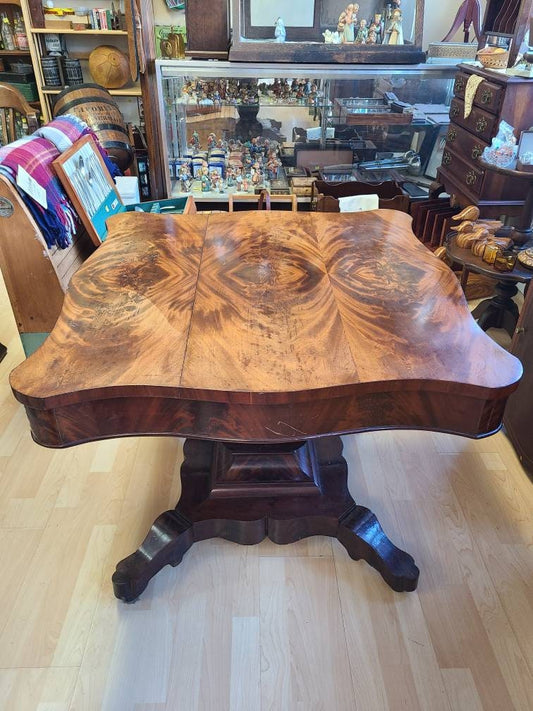 Mahogany Serpentine Curved Table - Local Pick up Only Clarence, NY