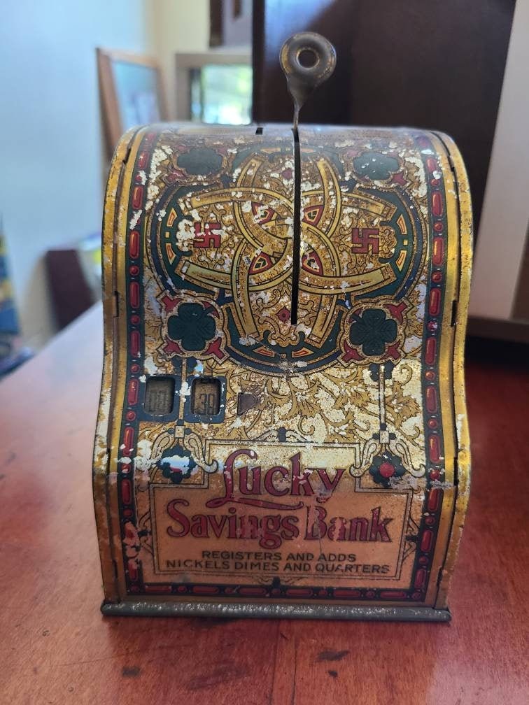 Vintage Lucky Savings Coin Bank