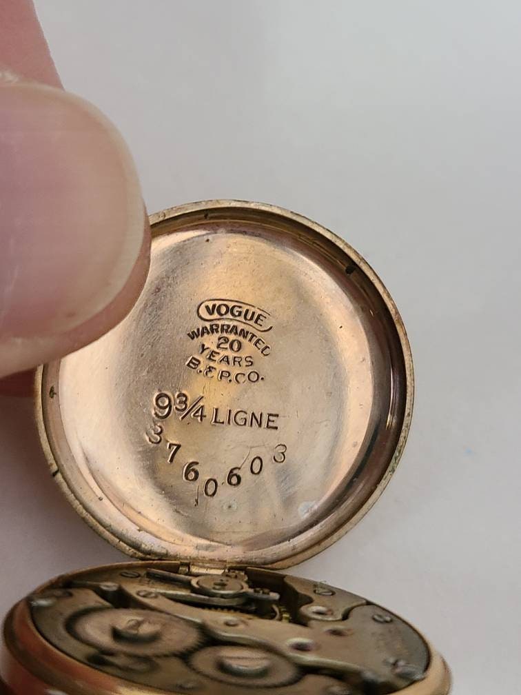 Vintage Vogue Lapel Nurses Watch 15 Jewels *Needs Repair*