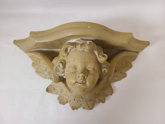 Cherub Chaulkware Wall Shelf