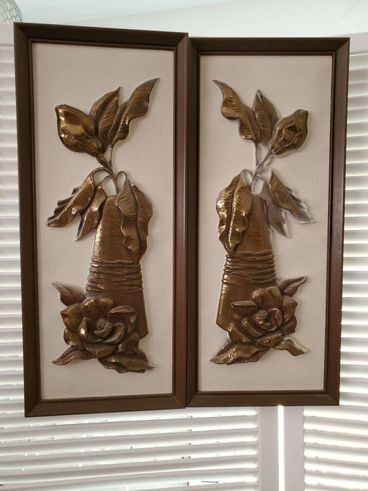 Mid Century Richter Originals 3D Floral Leaf Art