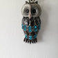 Vintage Rhinestone Owl Pendant Necklace
