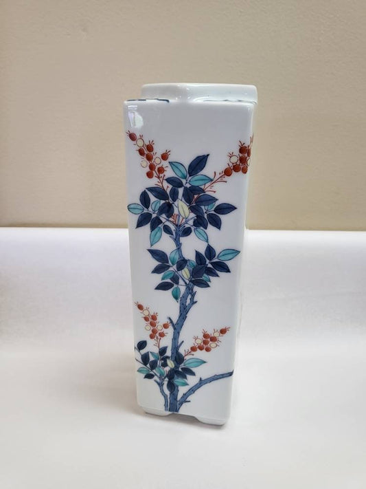 Vintage Tall Handpainted Oriental Vase