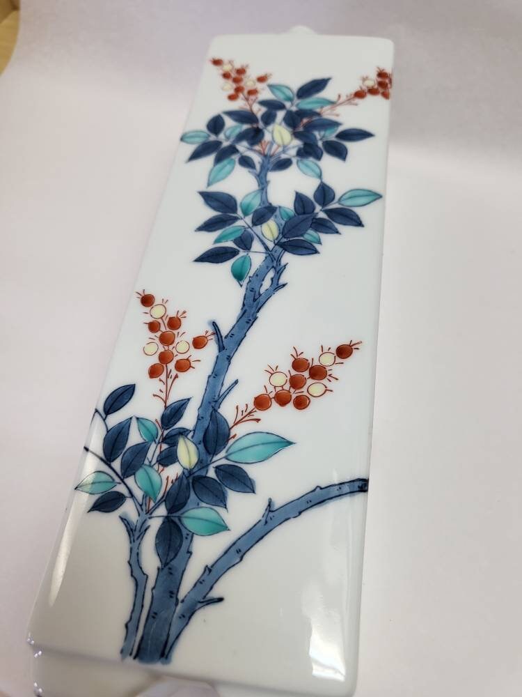 Vintage Tall Handpainted Oriental Vase