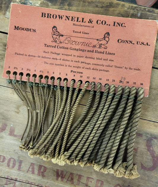 Brownell and Company Tarred Cotton Hangings/ Hand Lines Samples