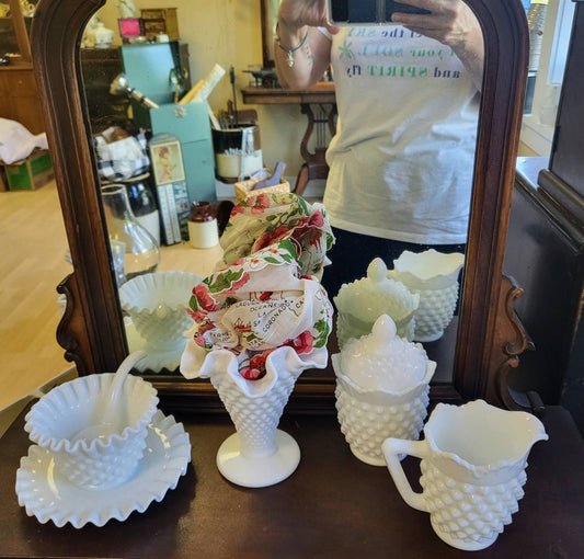 Fenton Hobnail Milk Glass Collectibles