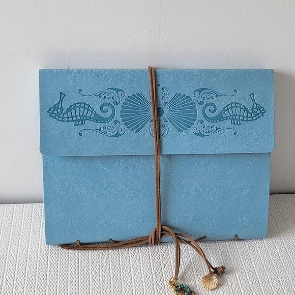 Sea Blue Leatherette Journal