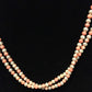 Vintage Genuine Freshwater Pearl and Coral Continuous or Double Strand Necklace w/Sterling Clasp
